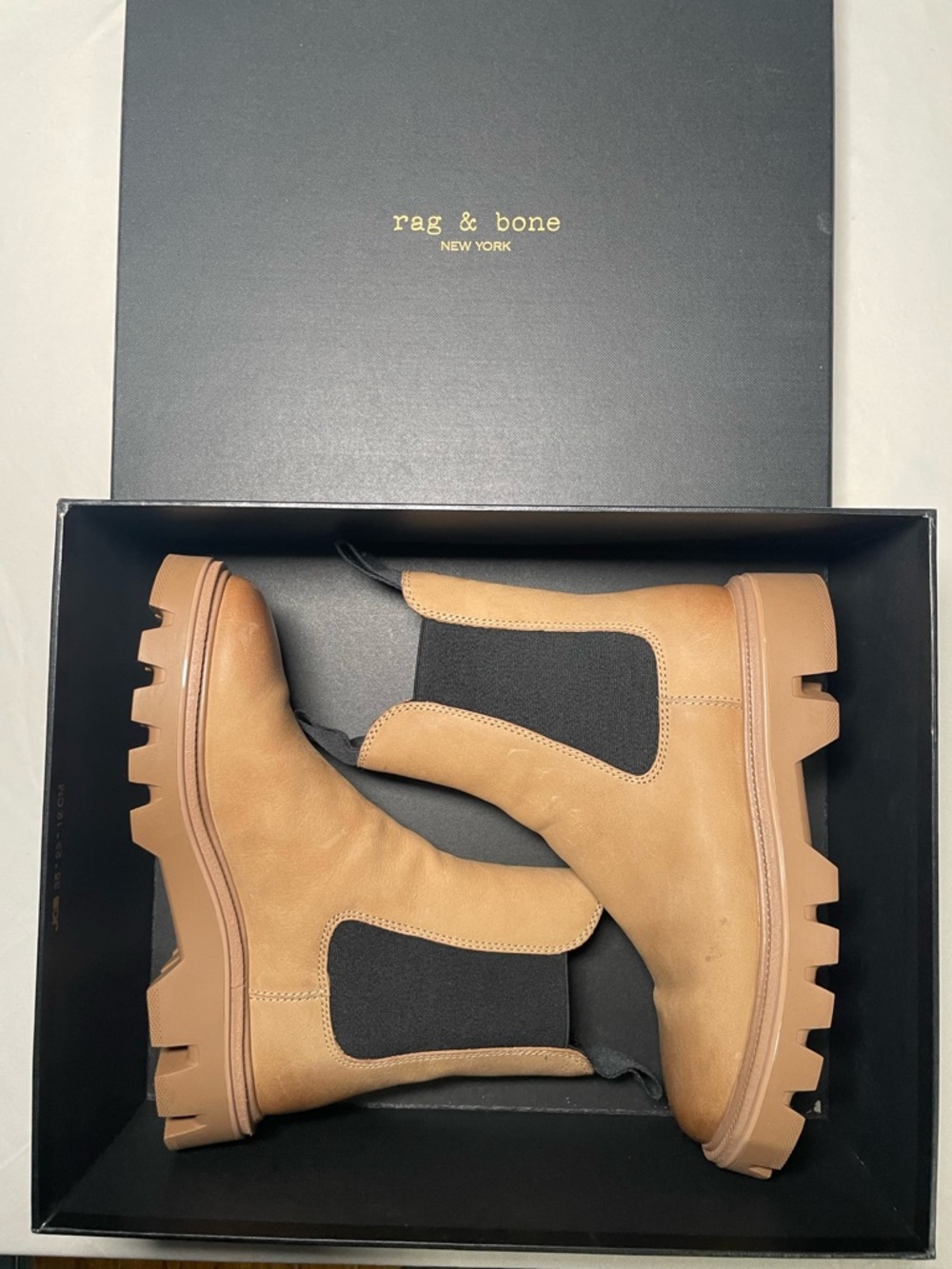 Rag & Bone Quest Chelsea Boots Camel Tan Women’s EU 37.5/US 7.5 - NEW w/ Box - Picture 10 of 10